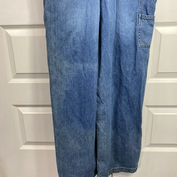 Vintage Levis Silvertab Overalls Denim Straight Loose Blue Mens Medium Carpenter